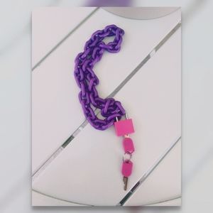 🔐Lock & Key Chain Pendant Choker💋